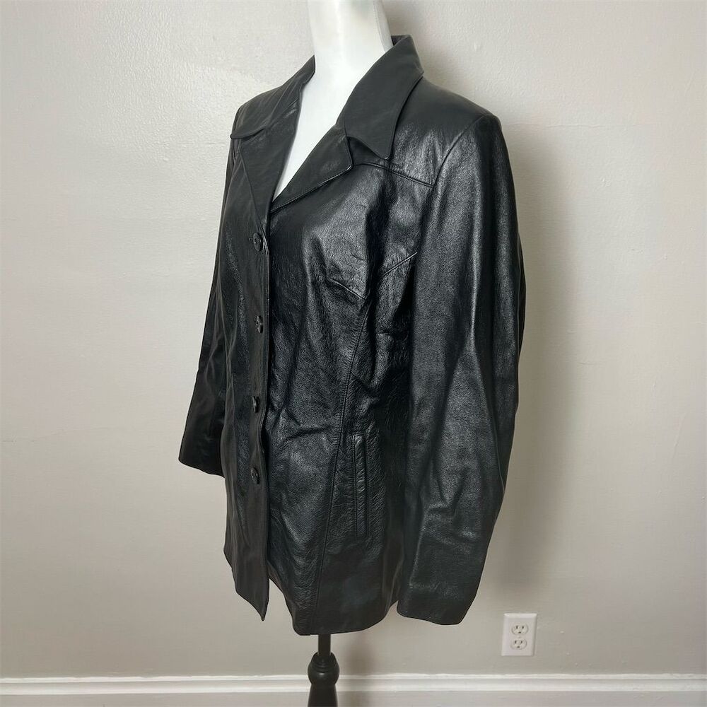 Wilsons Leather Women's Black Basic Jacket Size L… - image 2